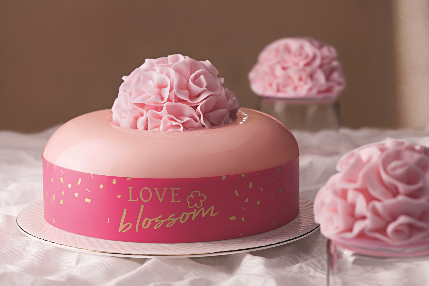 美心西餅Love Blossom 花樣粉紅蛋糕