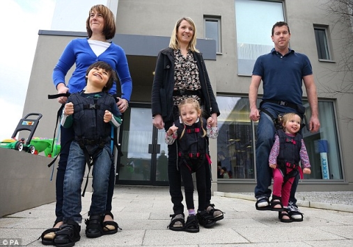 Help Physically Impaired Children First Time To Walk